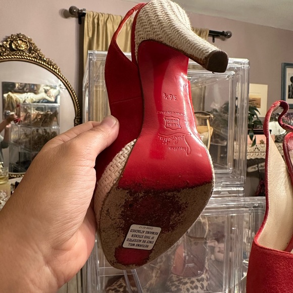 Louboutin SIGNED! high heel sandals 36 1/2 - Picture 12 of 13